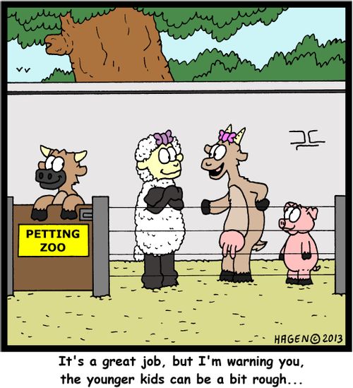 'It's a great job, but I'm warning you, the younger kids can be a bit rough...'