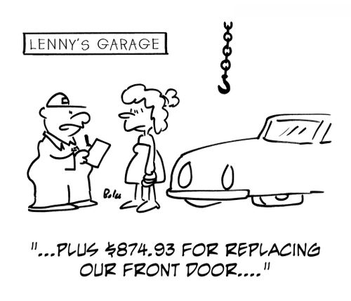 '...Plus $847.93 for replacing our front door....'