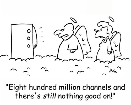 'Eight hundred million channels and there's still nothing good on!'