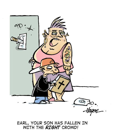 'Earl, your son has fallen in with the right crowd!'