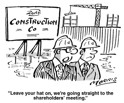 Leave your hat on, we're going straight to the shareholder's meeting.