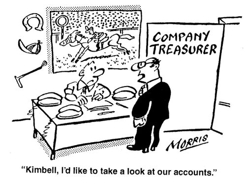 'Kimbell, I'd like to take a look at our accounts.'