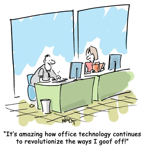 It's amazing how office technology has really revolutionized the way I goof off!