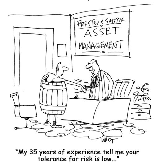 My 35 years of experience tell me your tolerance for risk is low...