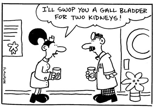 Doctor and nurse having a chat.