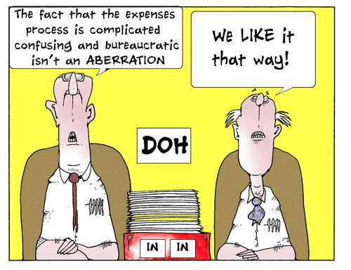 'The fact that the expenses process is complicated confusing and bureaucratic isn't an Aberration.'