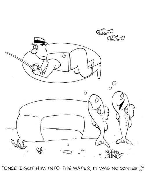 'Once I got him into the water, it was no contest!'