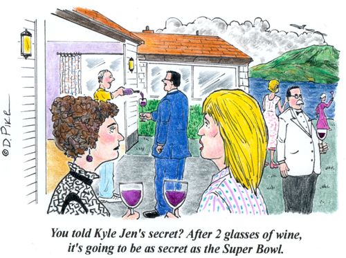 'You told Kyle Jen's secret? After two glasses of wine, it's going to be as secret as the Super Bowl.'