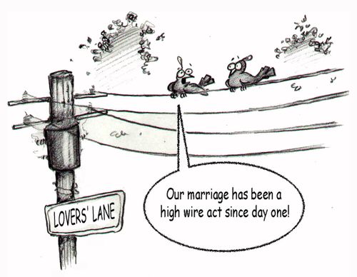 Our marriage has been a high wire act since day one!