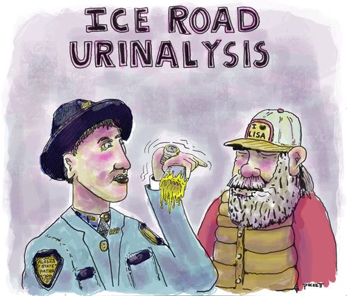 'Ice Road Urinalysis' -frozen instantly