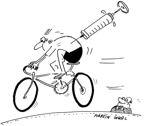 Cyclist on drugs.