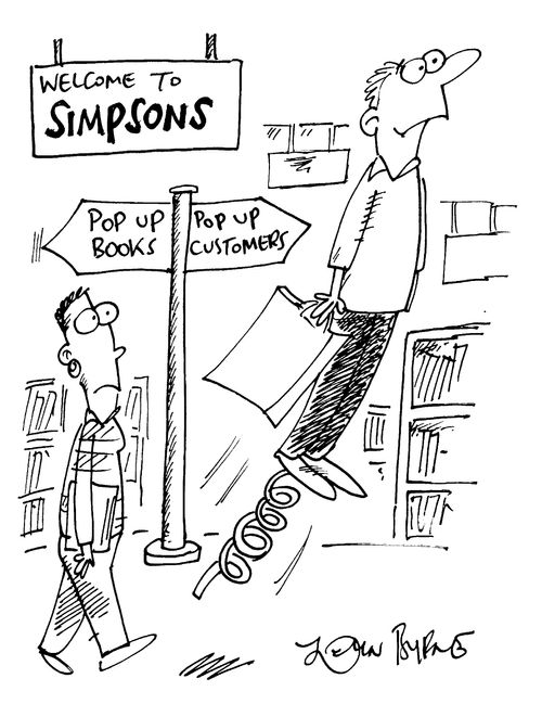'Welcome to Simpsons' 'Pop up books' and 'Pop up customers'