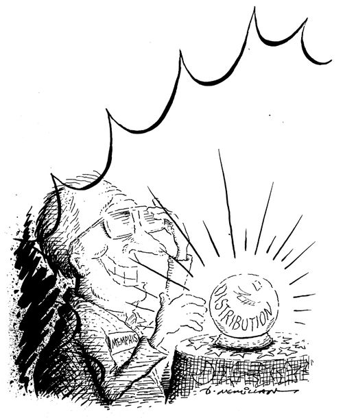 Man see's 'Distribution' in his crystal ball
