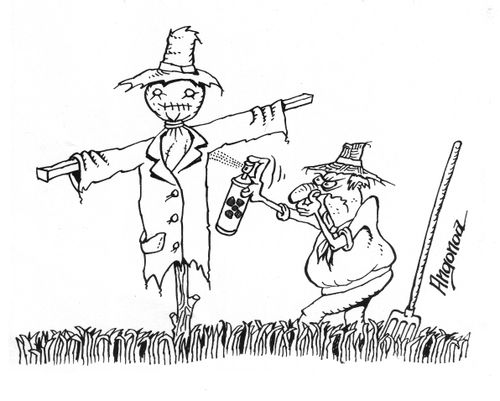 Deodorant for a scarecrow.