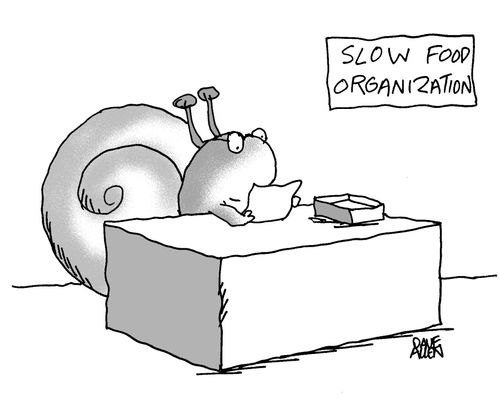Slow food organization office.