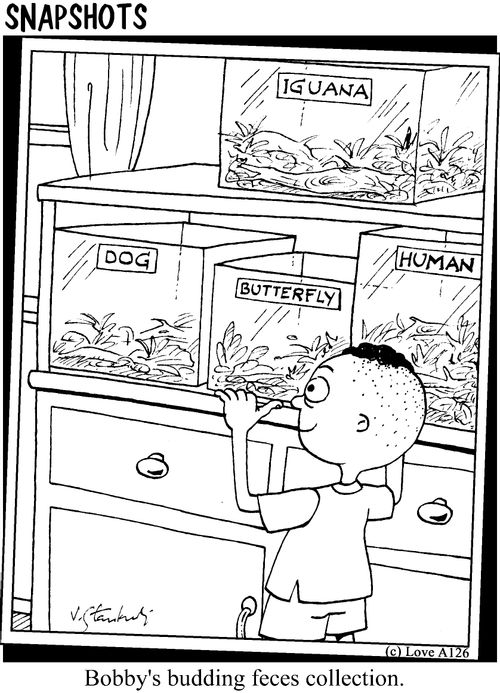 Bobby's budding feces collection,
