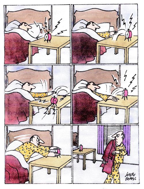 Man Finally Gets out of Bed.