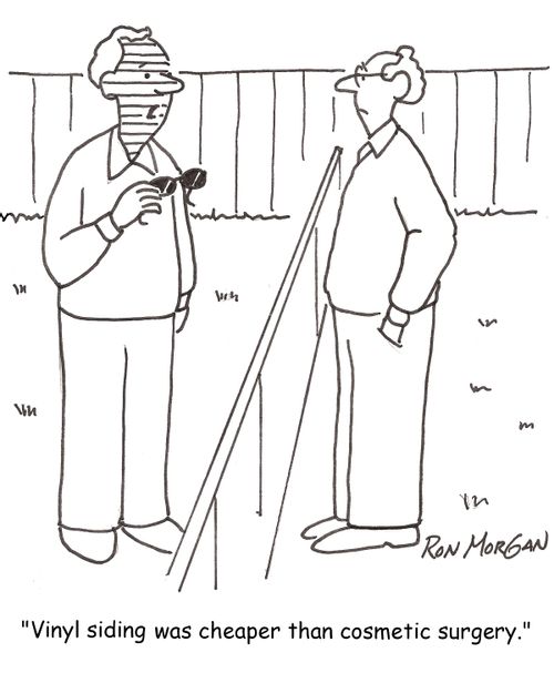 'Vinyl siding was cheaper than cosmetic surgery.'