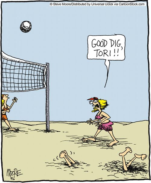 'Good dig, Tori!!'