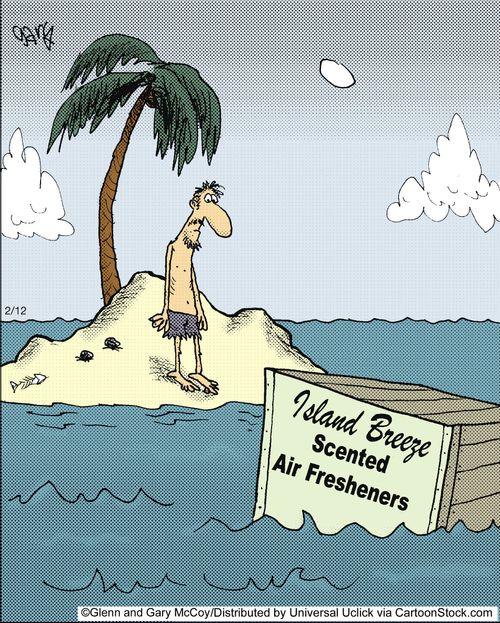 Island Breeze Scented Air Fresheners.