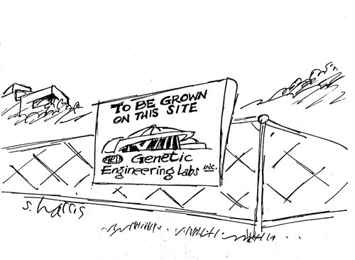 'To be grown on this site - genetic engineering labs'