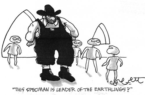 'This speciman is leader of the Earthlings?'