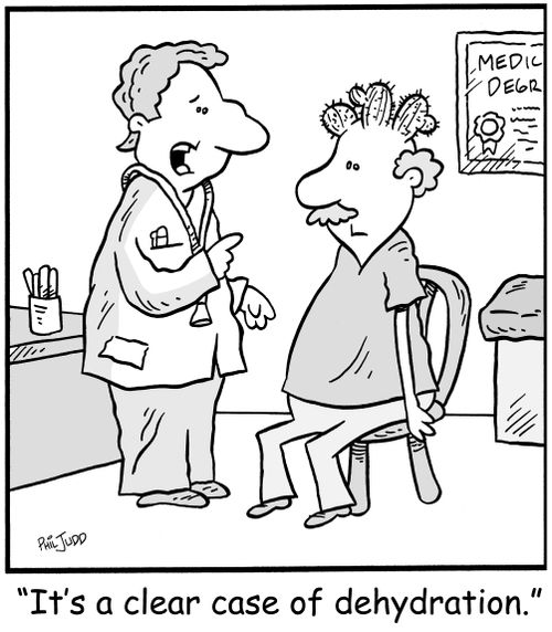 'It's a clear case of dehydration.'