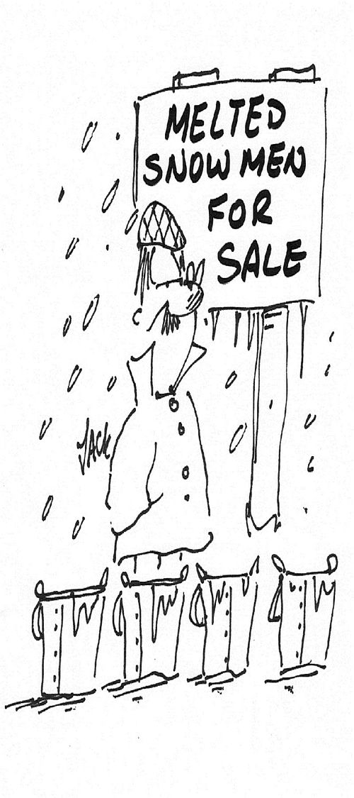 Melted Snowmen for Sale.