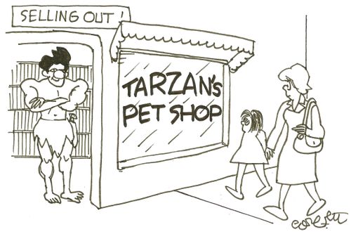 Selling out: Tarzan's Pet Shop