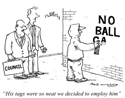 'His tags were so neat we decied to employ him'
