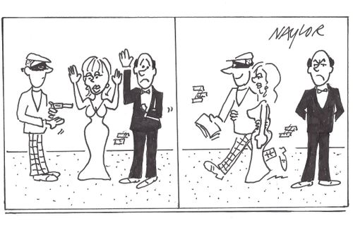 Mugger takes the girl.