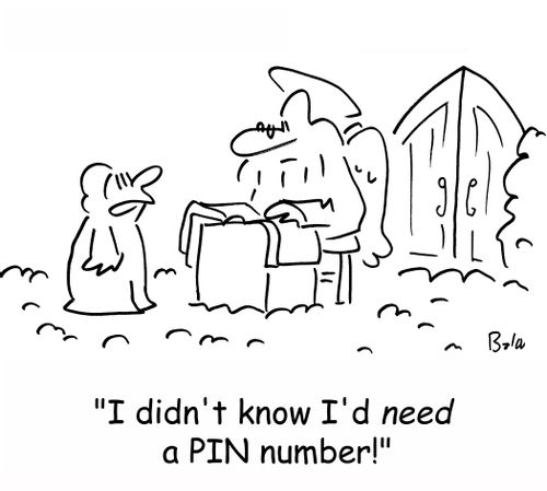 'I didn't know I'd need a PIN number!'
