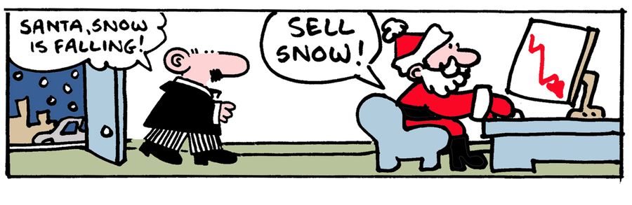 'Santa, snow is falling!'