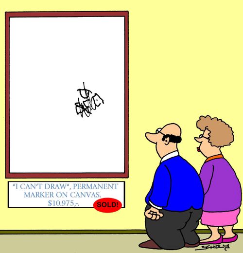 'I can't draw', Permanent Market on Canvas $10,975 - SOLD.