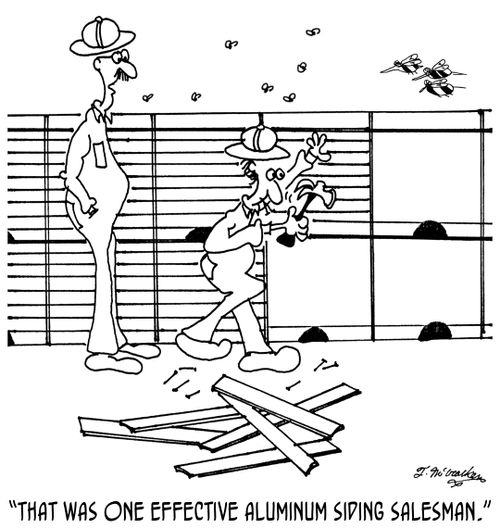 'That was one effective aluminum siding salesman.'