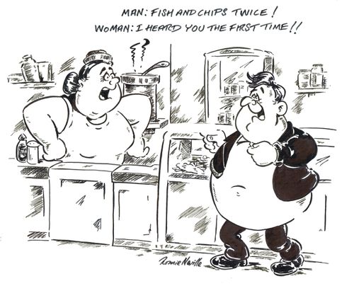 'Fish and chips twice!'