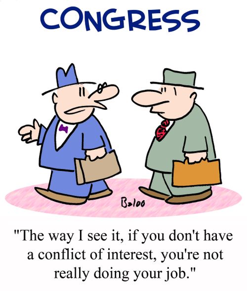 'The way I see it, if you don't have a conflict of interest, you're probably not doing your job.'