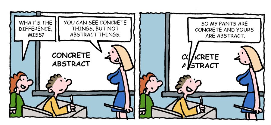 'You can see concrete things, but not abstract things.'