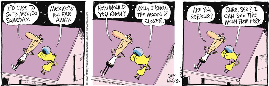 'Well, I know the moon is closer.'