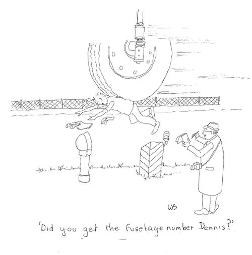 'Did you get a fuselage number Denis?'