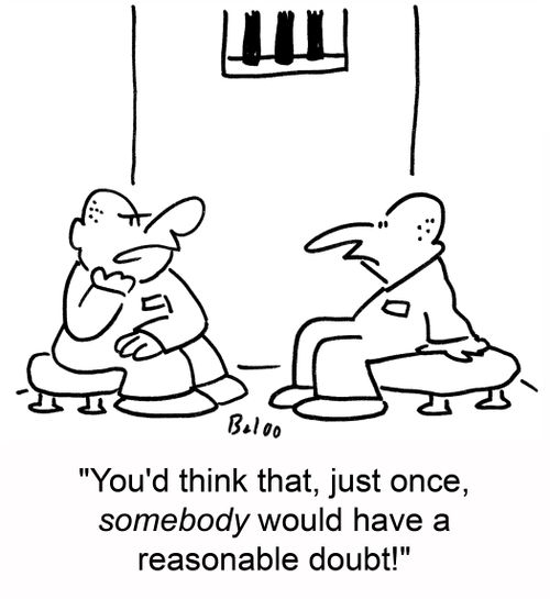 'You'd think that, just once, somebody would have a reasonable doubt!'