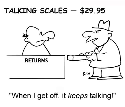 'When I get off, it keeps talking!'