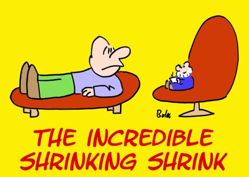 The incredible shrinking shrink.