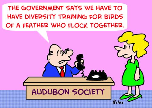 'The Government says we have to have diversity training for birds of a feather who flock together.'