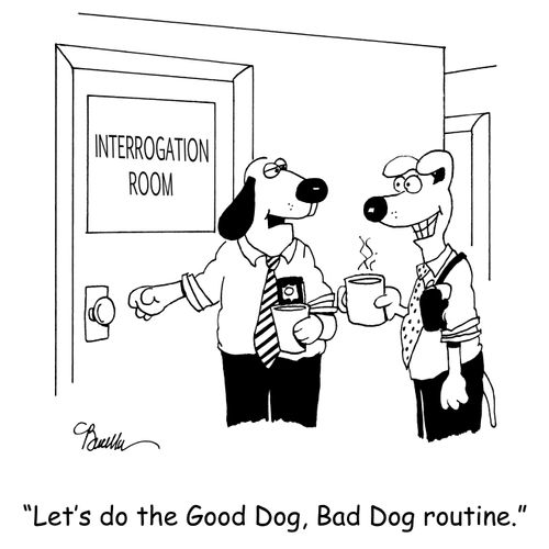 'Let's do the Good Dog, Bad Dog routine.'