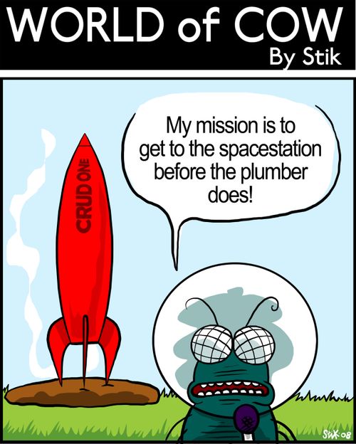 My mission is to get to the spacestation before the plumber does!