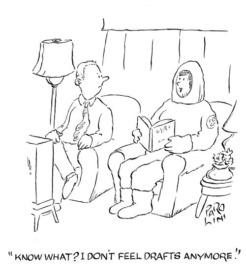 'Know what? I don't feel drafts anymore.'