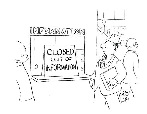 Information desk closed - out of information.