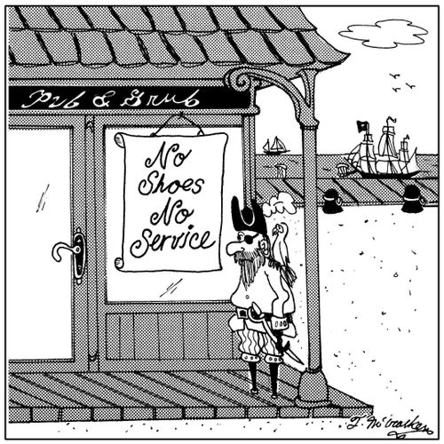 No shoes, No service.