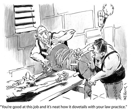 'You're good at this job and it's neat how it dovetails with your law practice.'